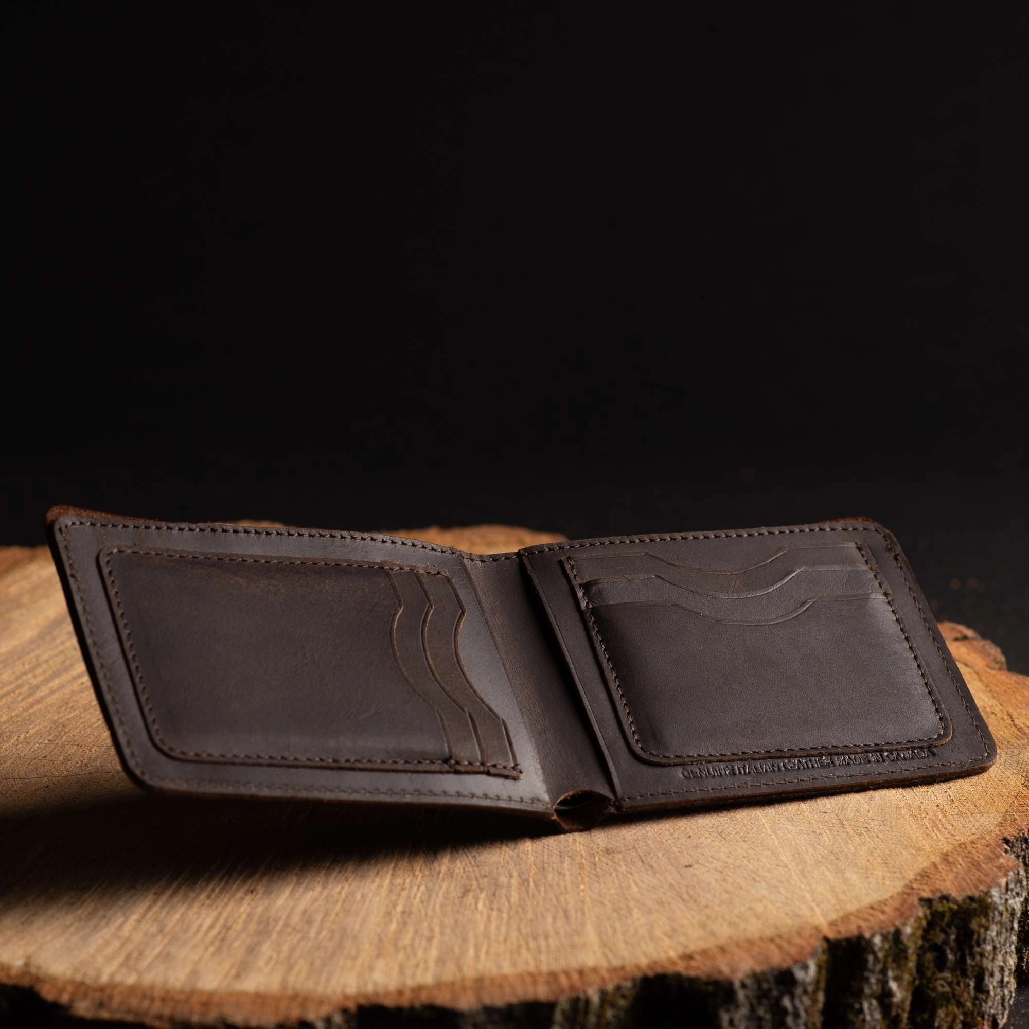 Flex - Espresso Brown Full-Grain Distressed Leather Flexible Wallet
