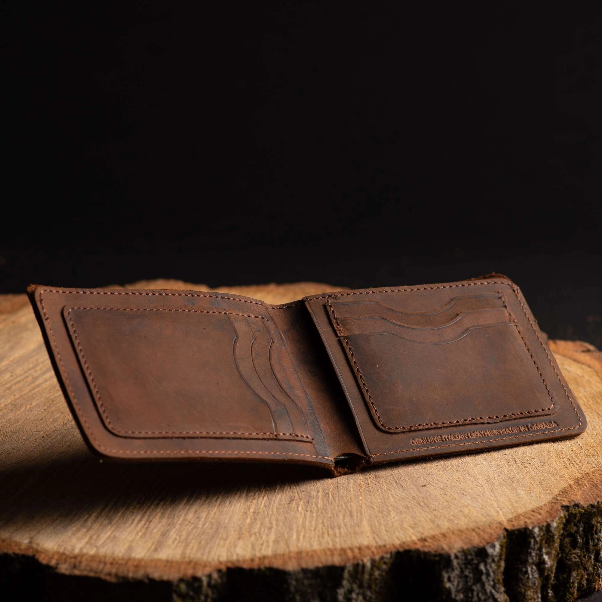 Flex - Espresso Brown Full-Grain Distressed Leather Flexible Wallet