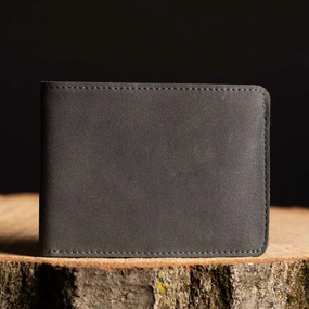 Flex - Smoke Grey Full-Grain Distressed Leather Flexible Wallet