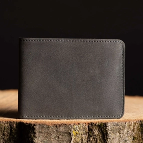 Flex - Smoke Grey Full-Grain Distressed Leather Flexible Wallet