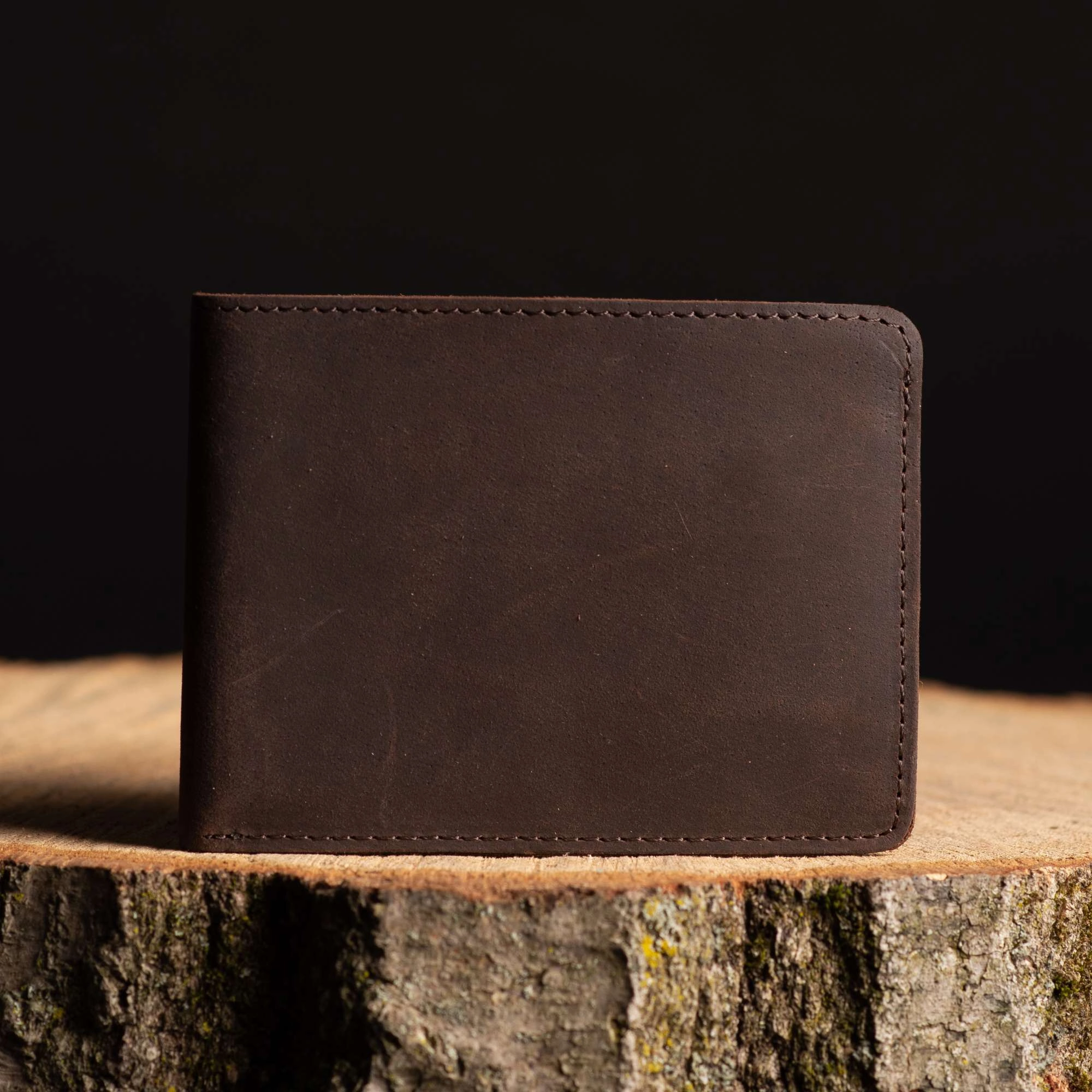 Flex - Vintaged Black Full-Grain Distressed Leather Flexible Wallet