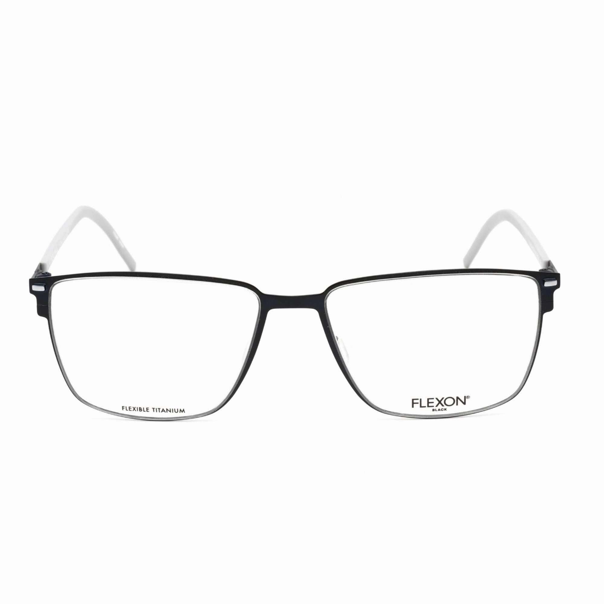 Flexon Men's Eyeglasses - Full Rim Rectangular Navy Metal Frame | FLEXON B2076 412