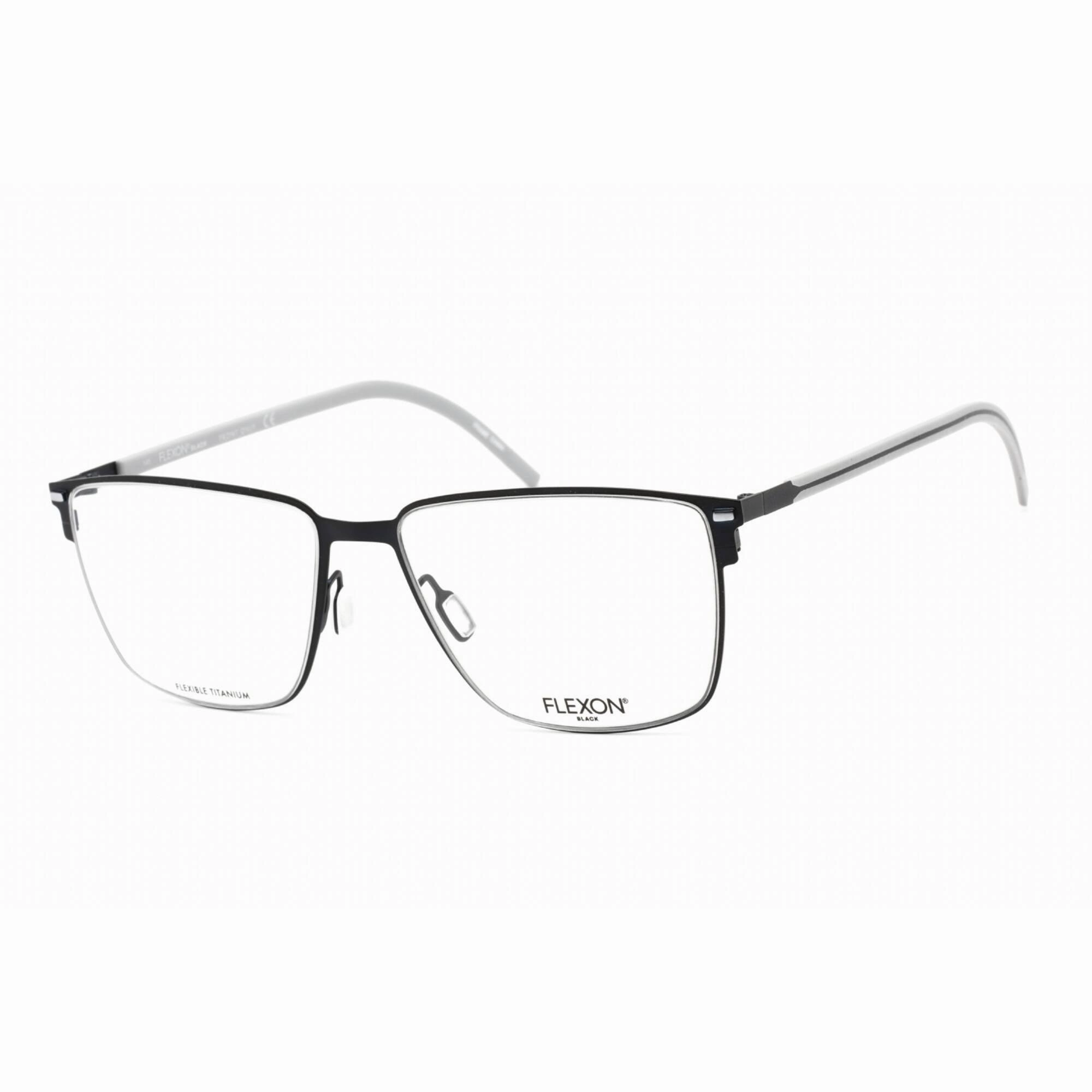 Flexon Men's Eyeglasses - Full Rim Rectangular Navy Metal Frame | FLEXON B2076 412