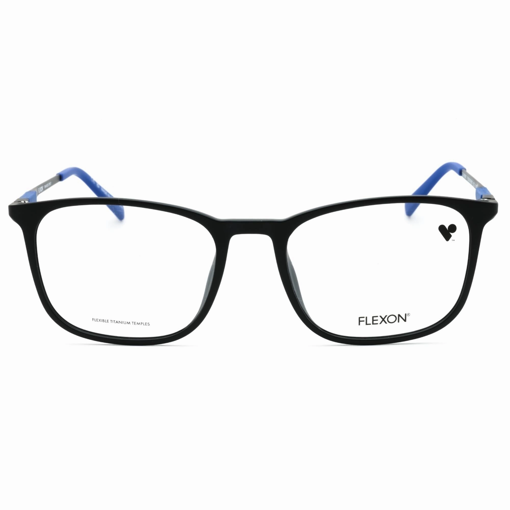 Flexon Men's Eyeglasses - Matte Black Full Rim Rectangular Frame | FLEXON EP8017 002
