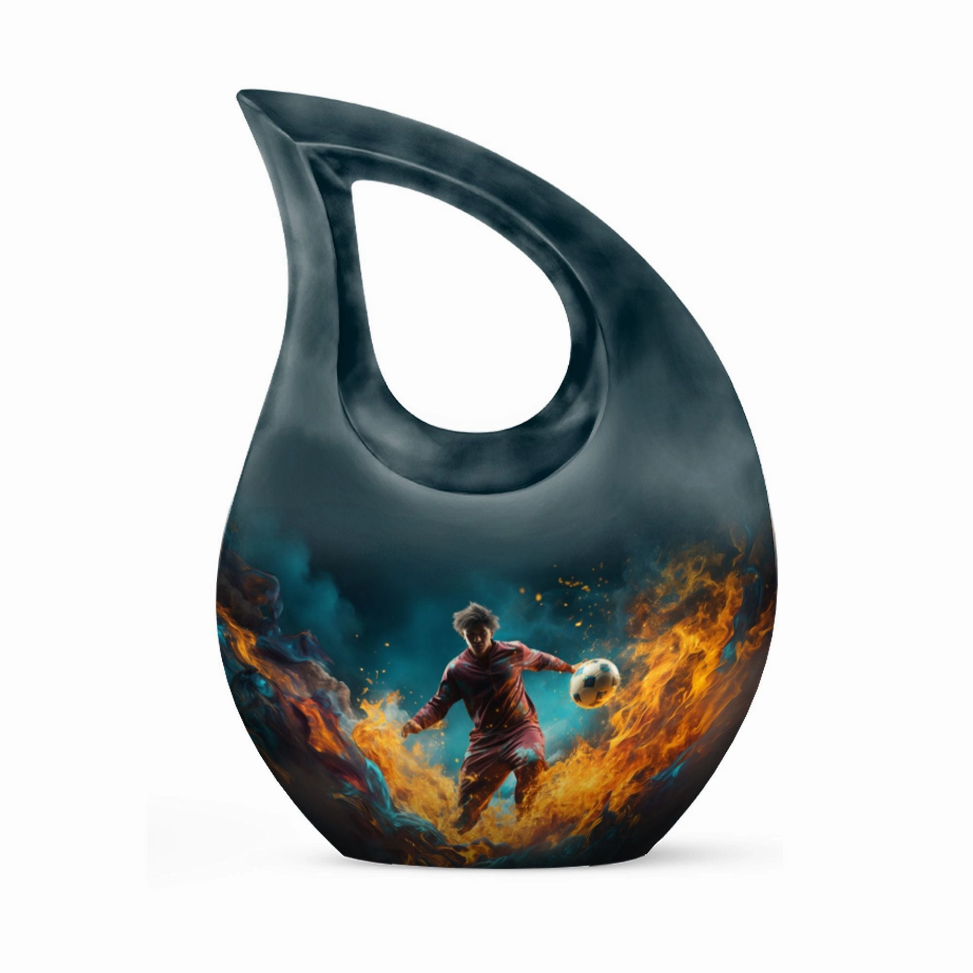 Football Fervor  Unconventional Memorial Football Urn