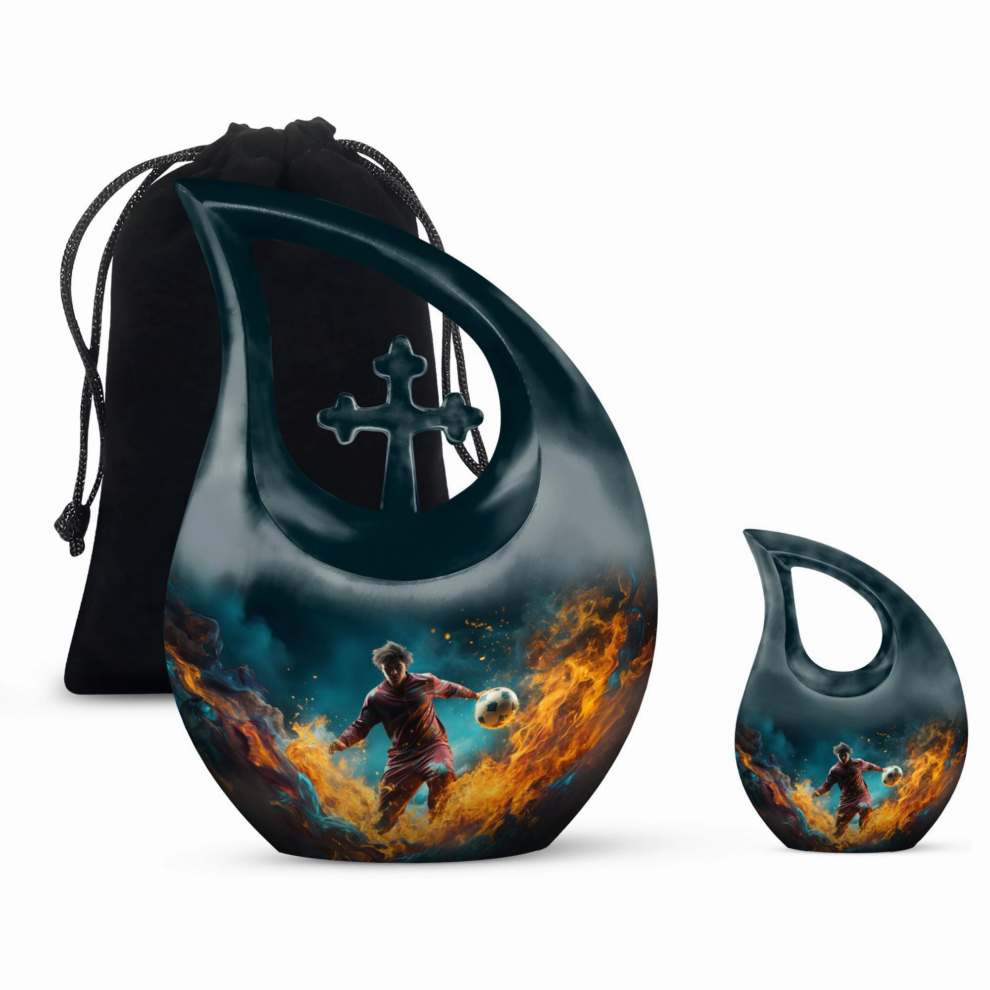 Football Fervor  Unconventional Memorial Football Urn