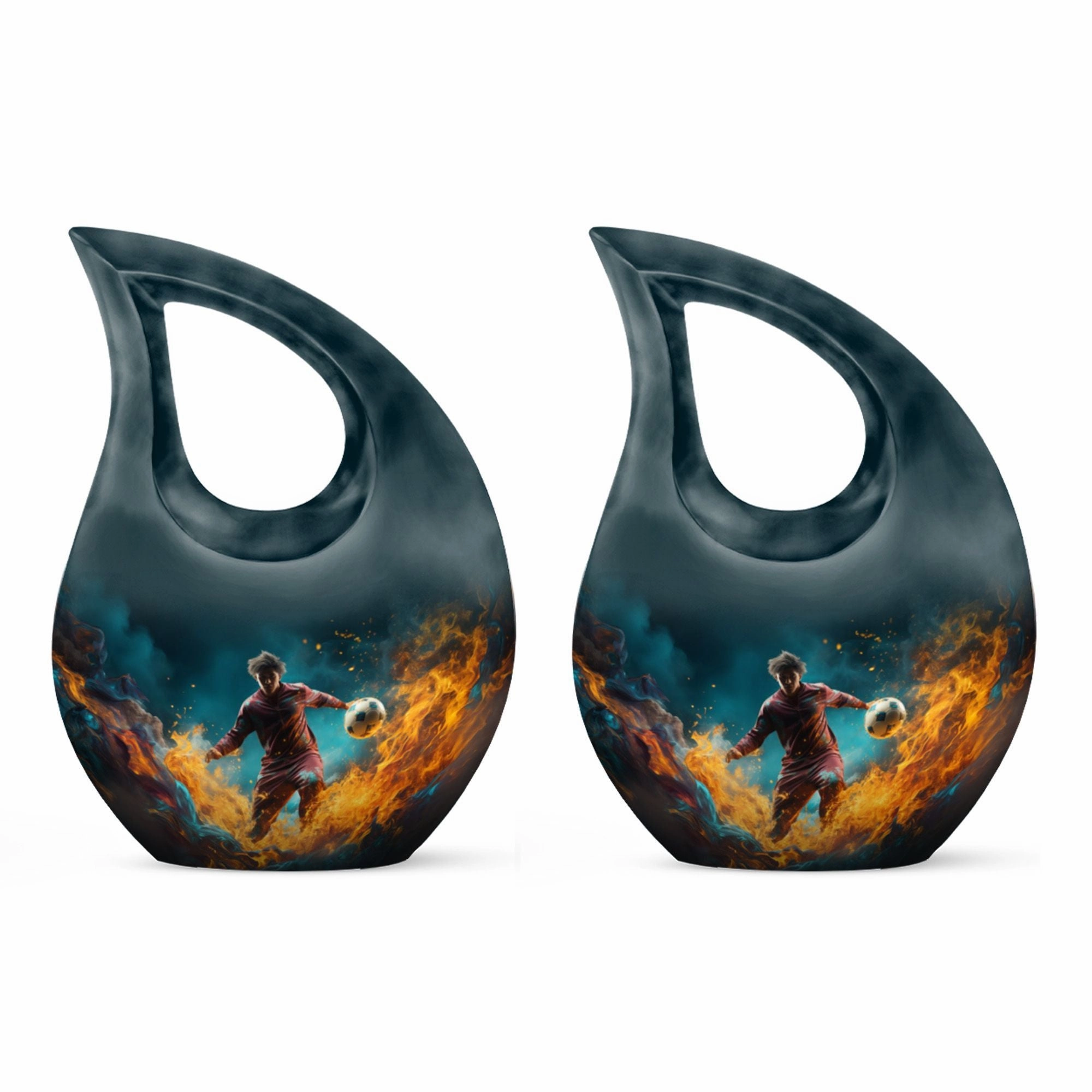 Football Fervor  Unconventional Memorial Football Urn