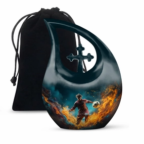 Football Fervor  Unconventional Memorial Football Urn