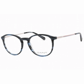 Gant Men's Eyeglasses - Shiny Blue Plastic Full Rim Round Shape Frame | GA3259 090