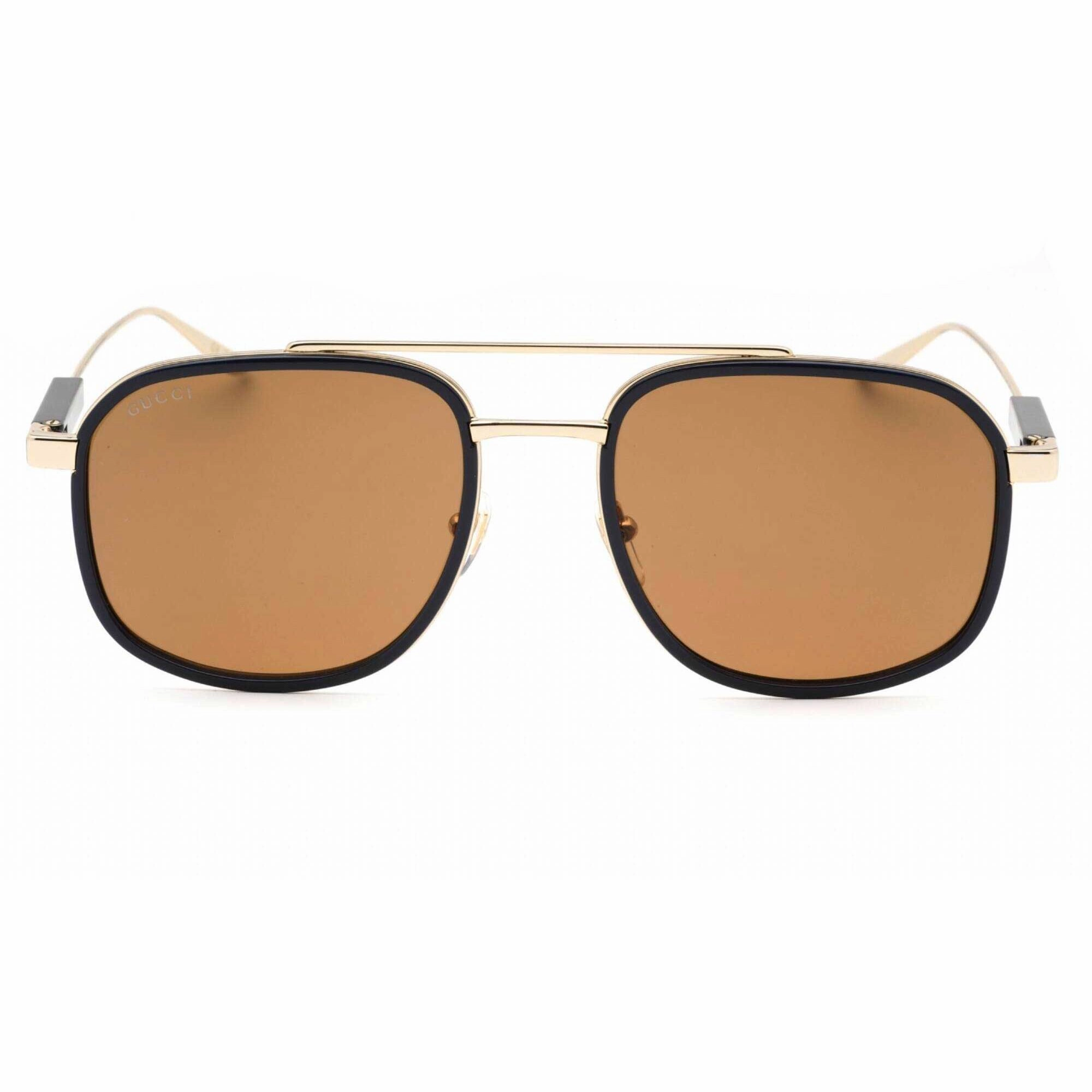 Gucci Men's Sunglasses - Black/Gold Full Rim Metal Frame | GG1310S 003