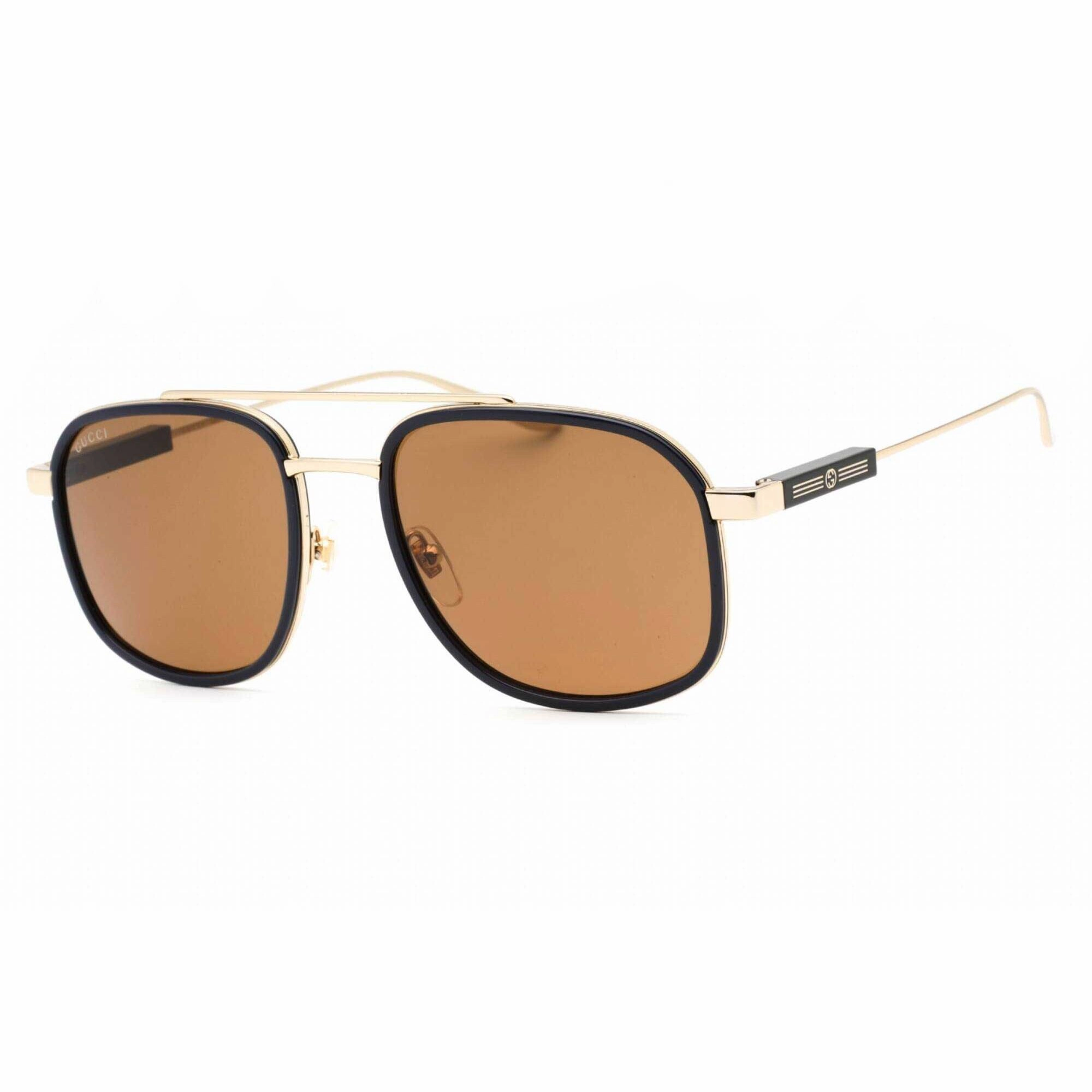 Gucci Men's Sunglasses - Black/Gold Full Rim Metal Frame | GG1310S 003
