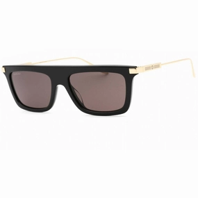 Gucci Men's Sunglasses - Black/Gold Rectangular Full Rim Plastic Frame | GG1437S 001