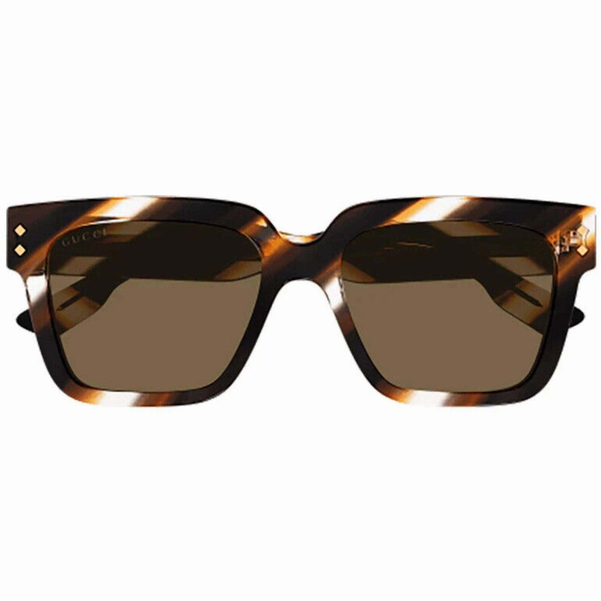 Gucci Men's Sunglasses - Havana Acetate Full Rim Square Frame Brown Lens | GG1084S 003