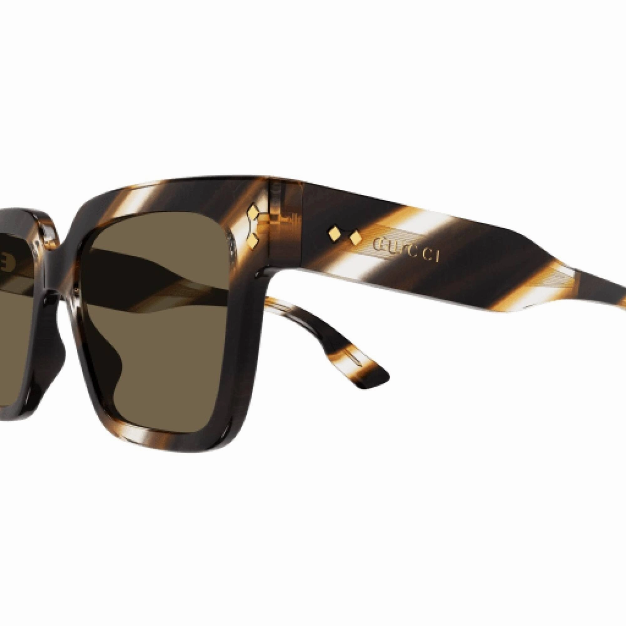 Gucci Men's Sunglasses - Havana Acetate Full Rim Square Frame Brown Lens | GG1084S 003