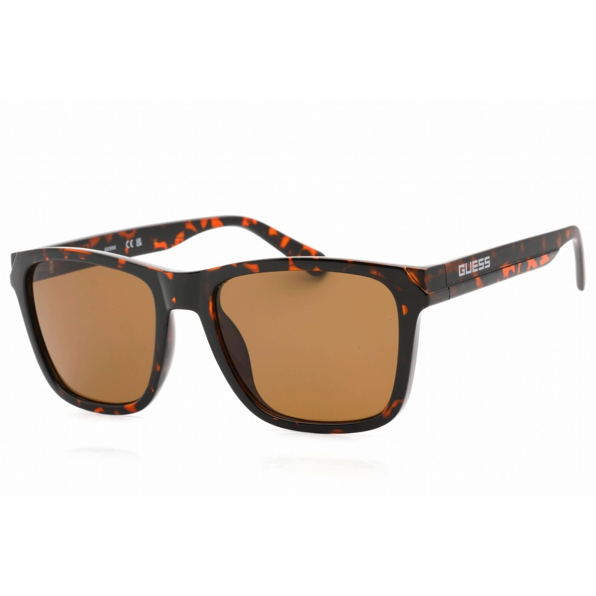 Guess Factory Men's Sunglasses - Dark Havana Plastic Square Shape Frame | GF0254 52E