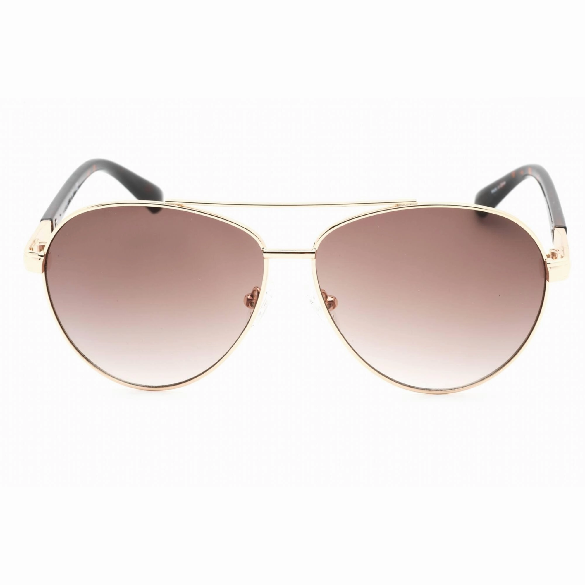 Guess Factory Men's Sunglasses - Gold Aviator Frame Gradient Brown Lens | GF0221 32F