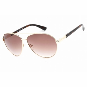 Guess Factory Men's Sunglasses - Gold Aviator Frame Gradient Brown Lens | GF0221 32F