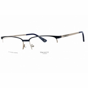 Hackett Men's Eyeglasses - Navy Metal Half Rim Rectangular Shape Frame| HEK1241-1 682