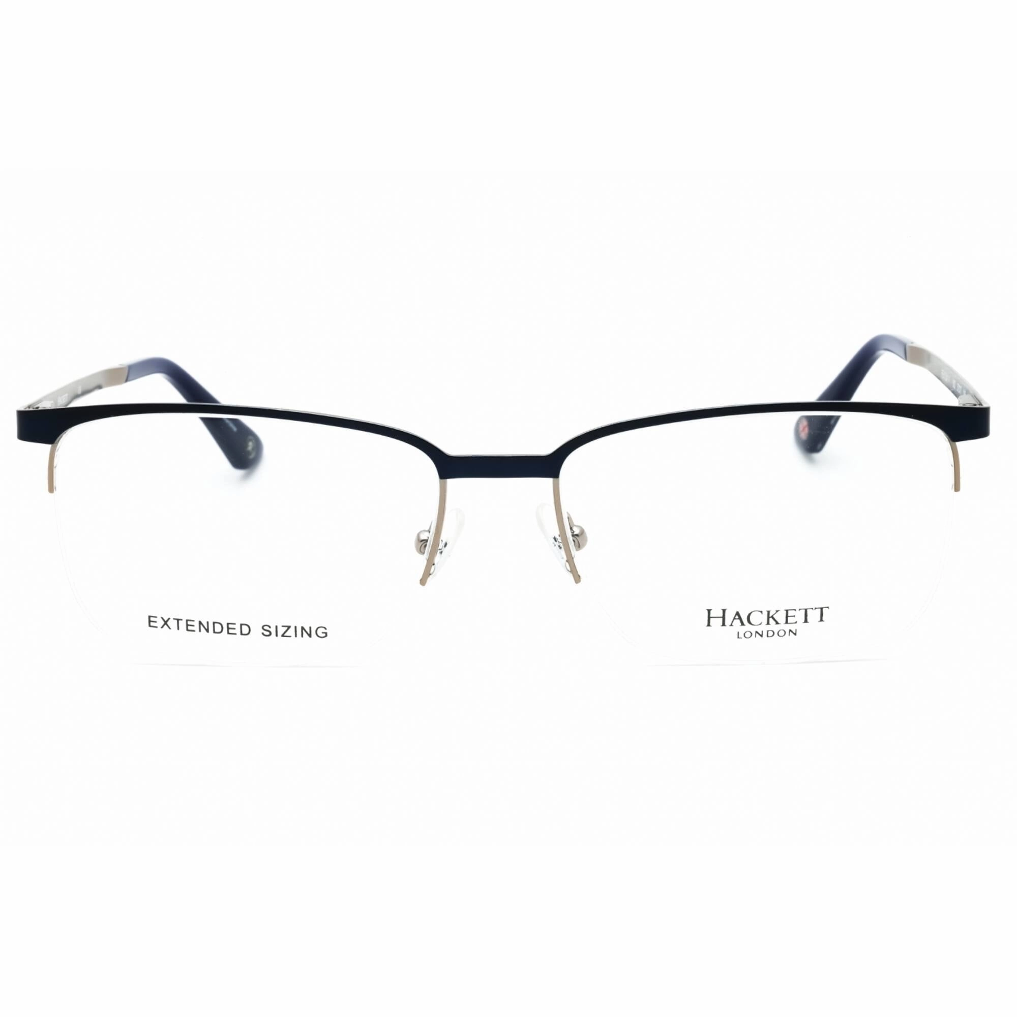Hackett Men's Eyeglasses - Navy Metal Half Rim Rectangular Shape Frame| HEK1241-1 682