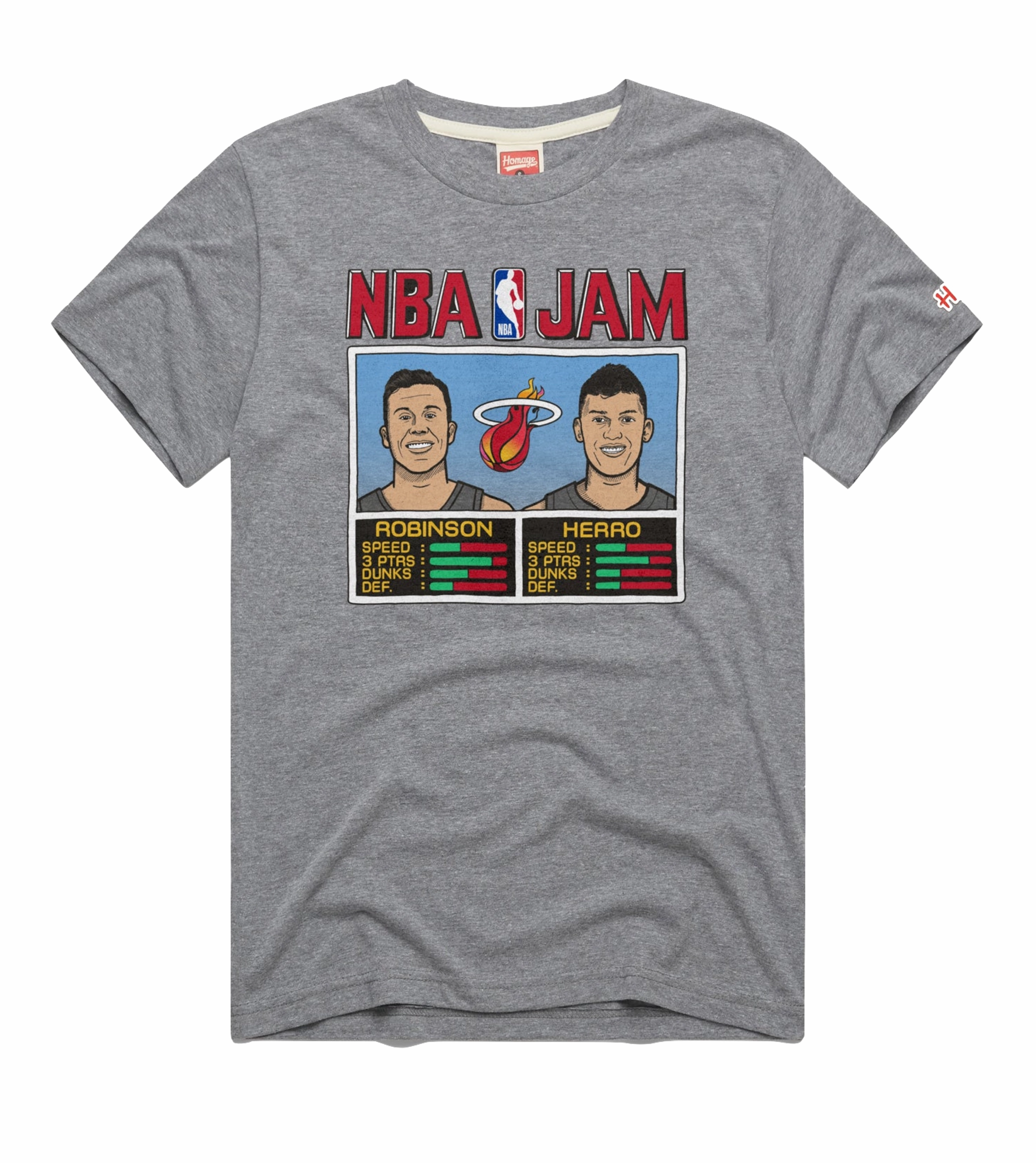 Homage Miami HEAT Mashup Duncan Robinson & Tyler Herro NBA Jam Tee