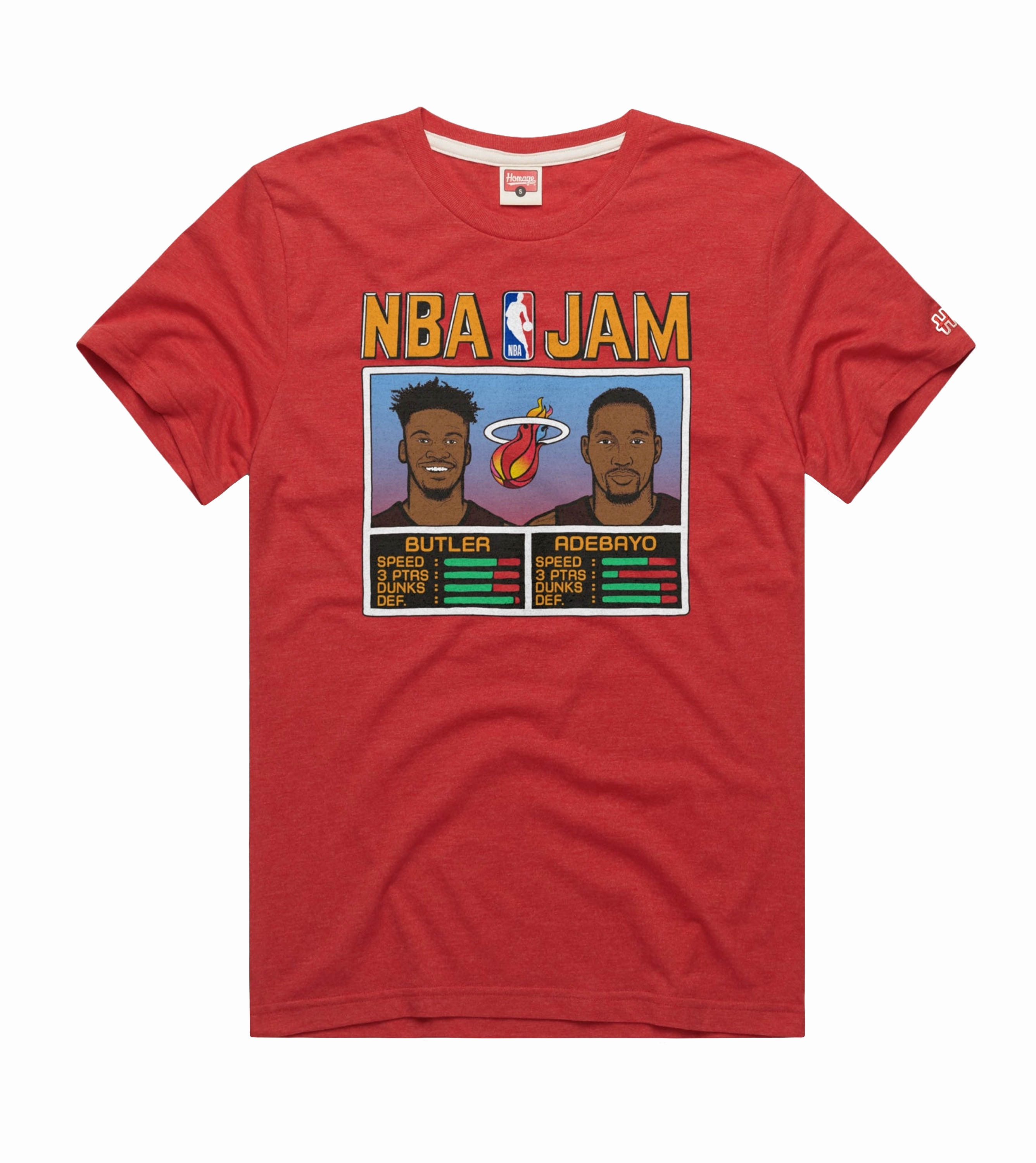 Homage Miami HEAT Mashup Jimmy Butler & Bam Adebayo NBA Jam Tee