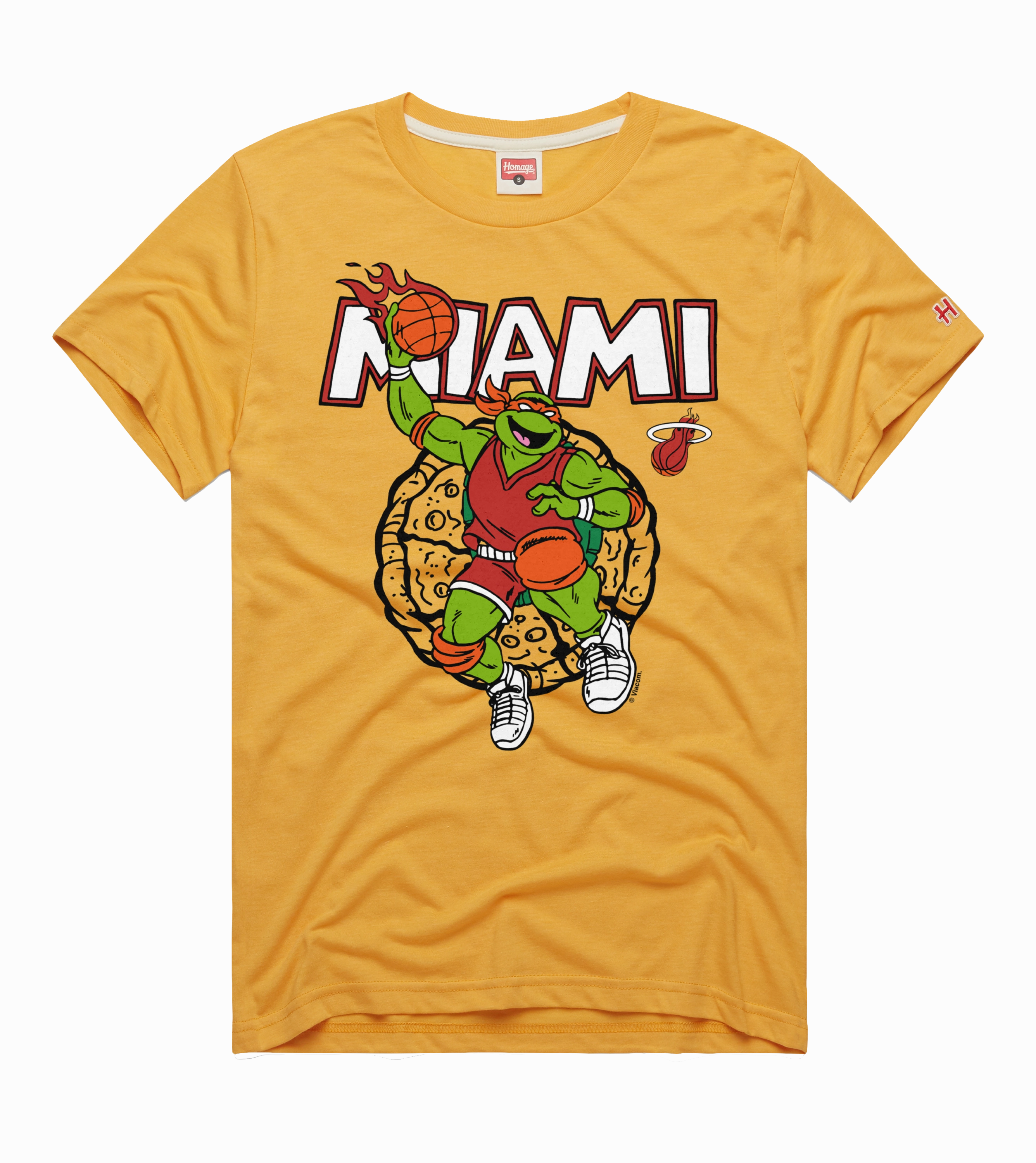 Homage Miami HEAT Yellow TMNT Tee