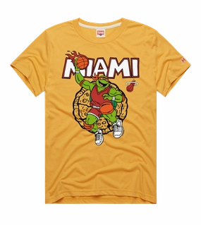 Homage Miami HEAT Yellow TMNT Tee