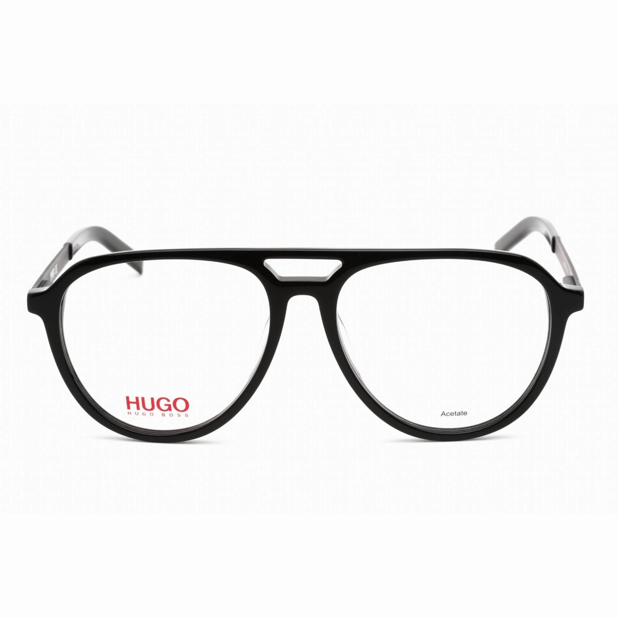 Hugo Boss Men's Eyeglasses - Black Red Plastic Aviator Shape Frame | HG 1093 0OIT 00