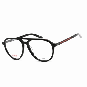 Hugo Boss Men's Eyeglasses - Black Red Plastic Aviator Shape Frame | HG 1093 0OIT 00