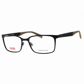 Hugo Men's Eyeglasses - Matte Blue Beige Metal Rectangular Full Rim | HG 0265 0NF0 00