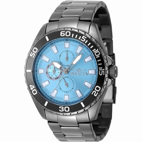 Invicta Men's Quartz Watch - Pro Diver Light Blue Dial Charcoal Bracelet | 47576