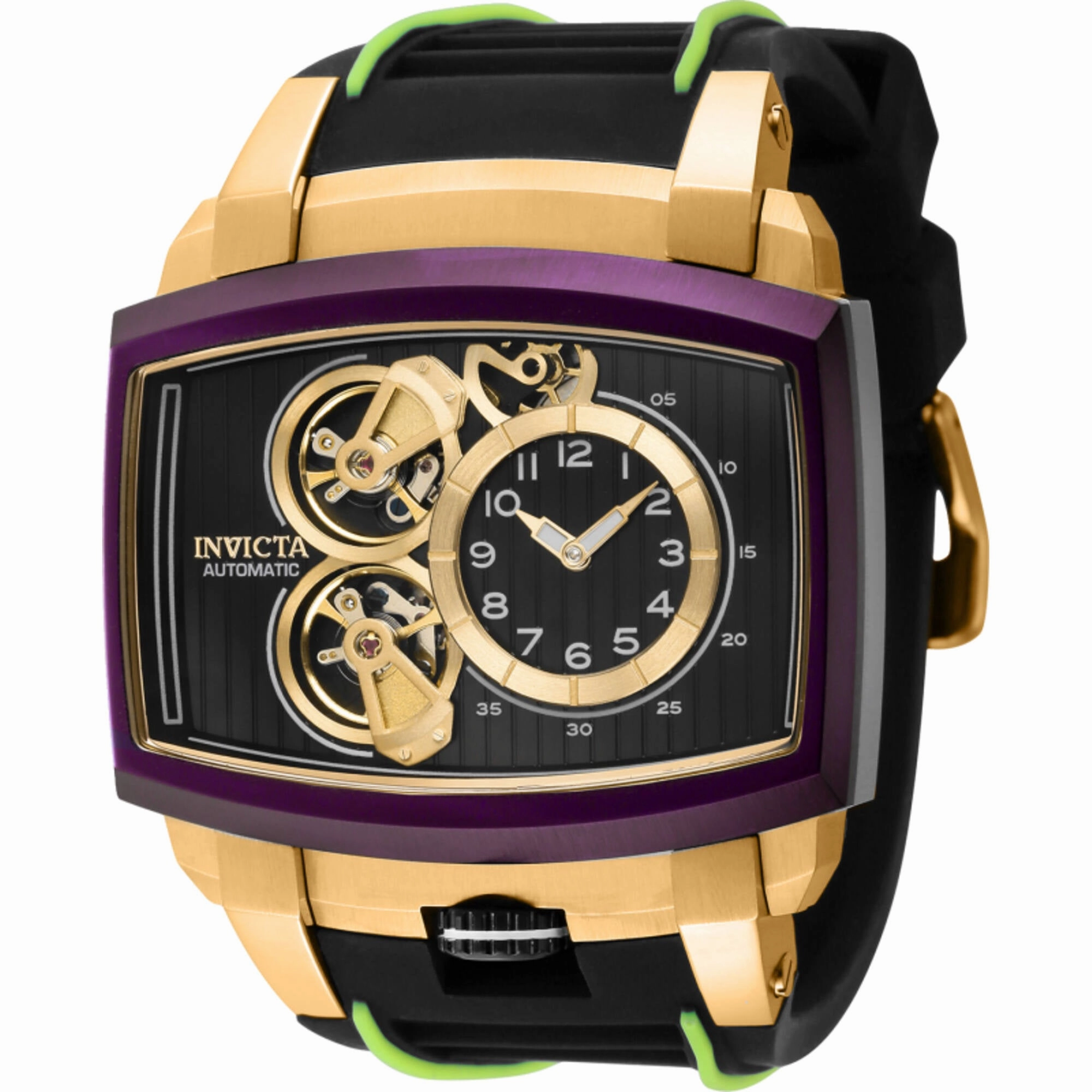 Invicta Men's Watch - Akula Automatic Open Heart Dial Black Silicone Strap | 41697