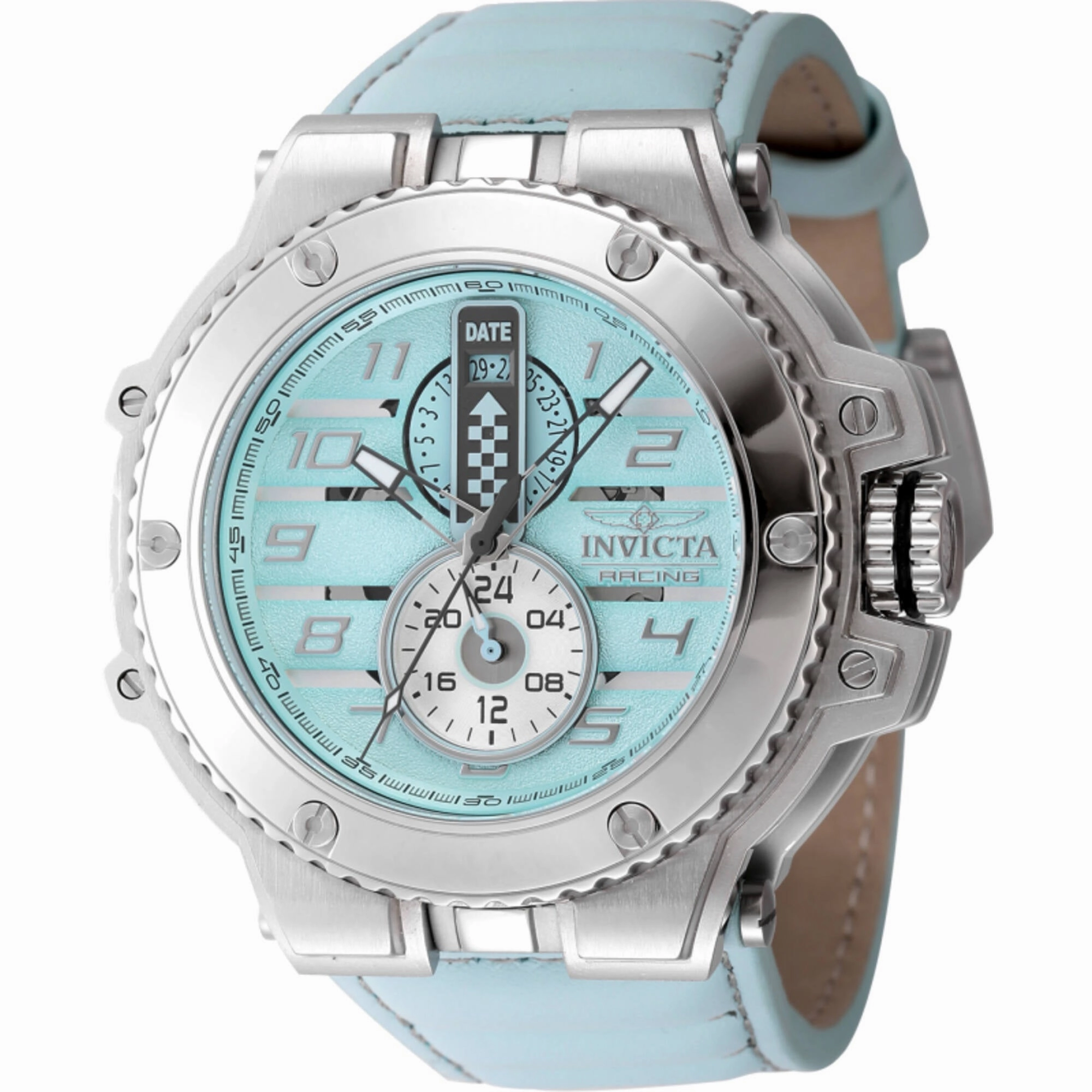 Invicta Men's Watch - Invicta Racing Downforce Turquoise Leather Strap Date | 47377