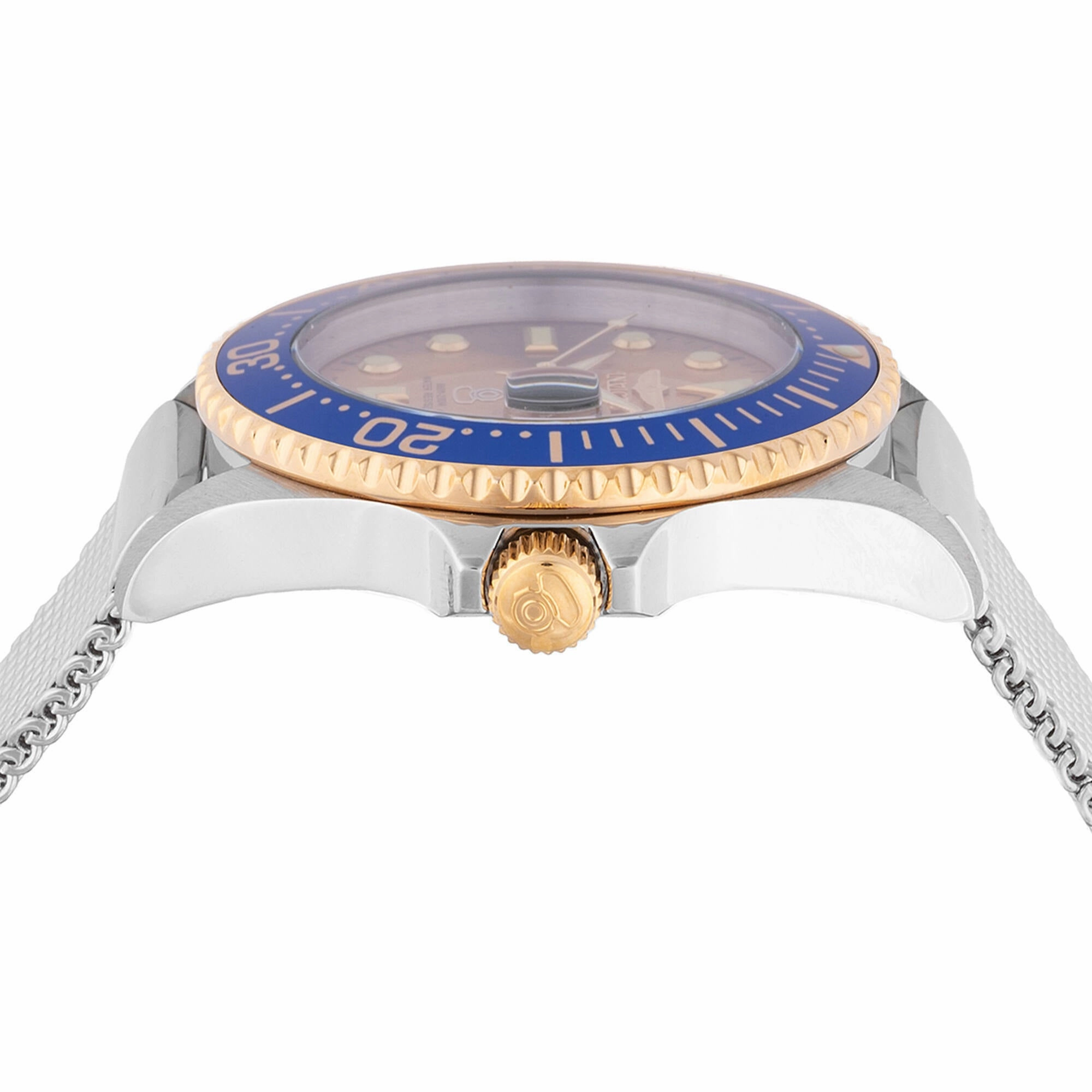 Invicta Men's Watch - Pro Diver Quartz Gold Tone Dial Silver Steel Bracelet | 48216