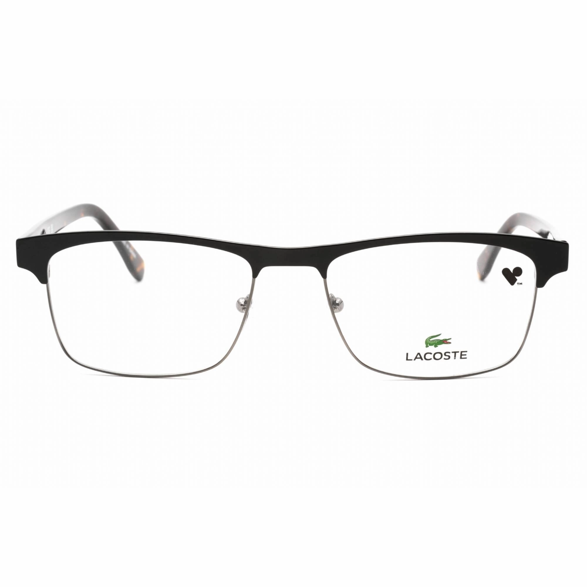 Lacoste Men's Eyeglasses - Clear Lens Matte Onyx Rectangular Shape Frame | L2198 004