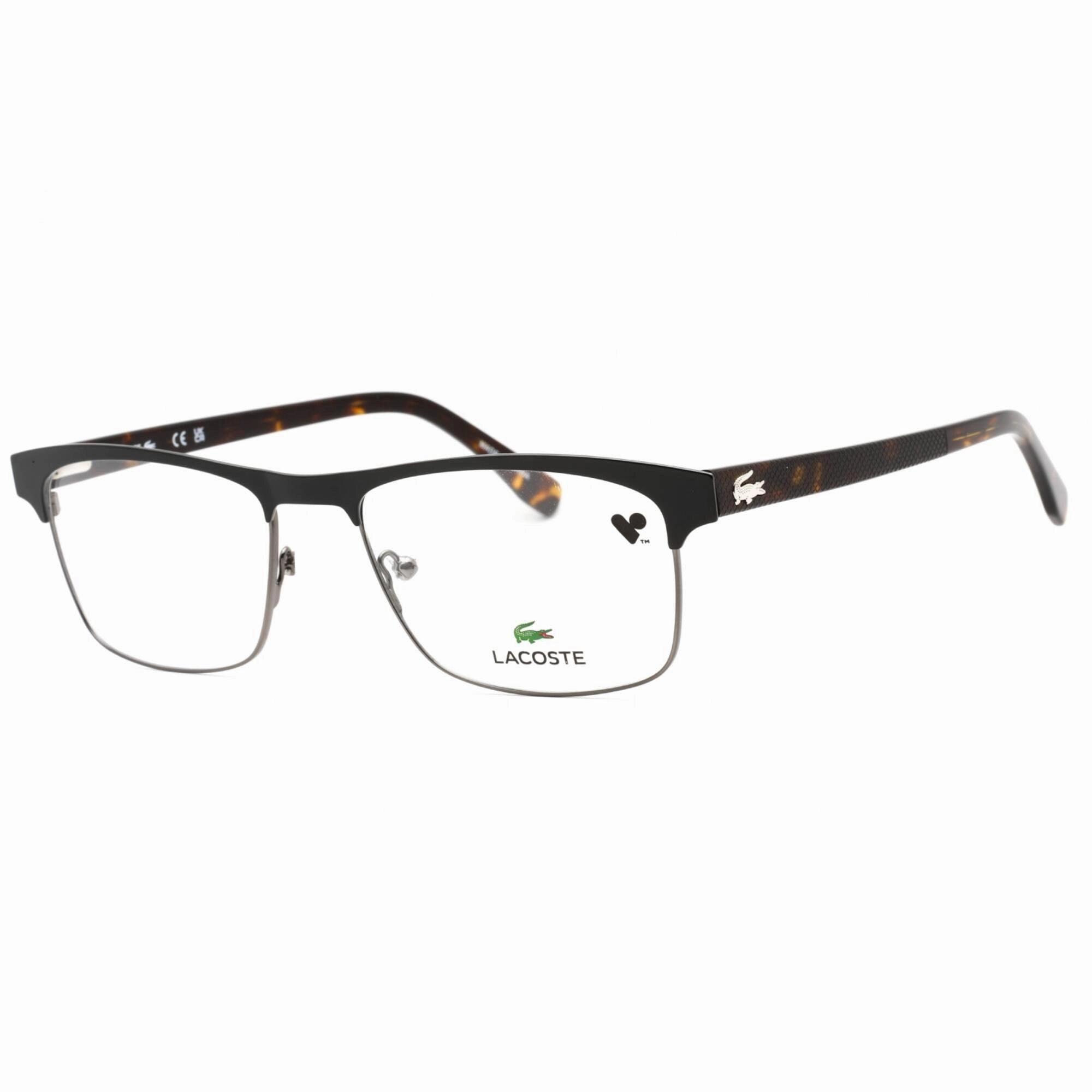 Lacoste Men's Eyeglasses - Clear Lens Matte Onyx Rectangular Shape Frame | L2198 004