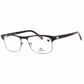 Lacoste Men's Eyeglasses - Clear Lens Matte Onyx Rectangular Shape Frame | L2198 004