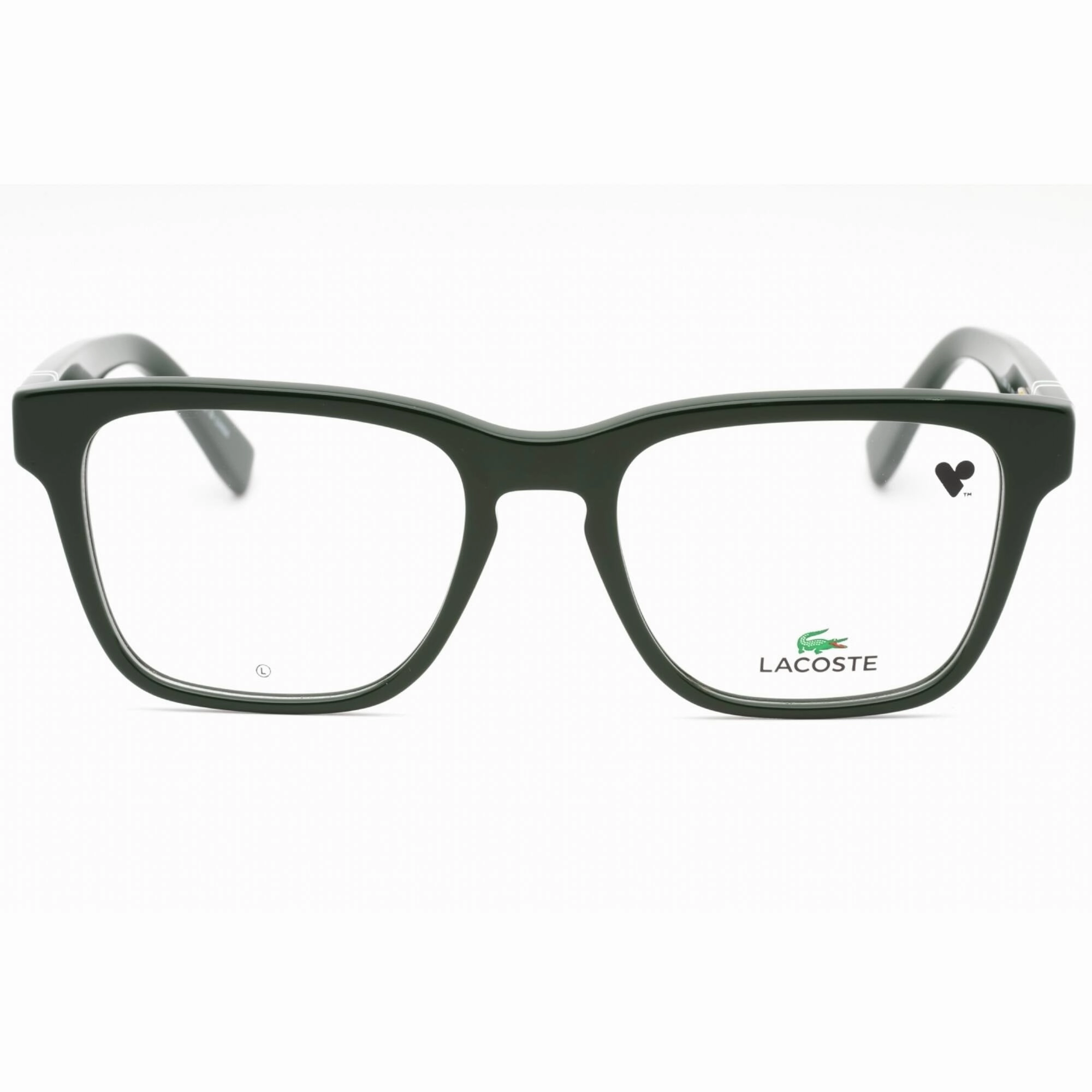Lacoste Men's Eyeglasses - Dark Green Plastic Square Shape Full Rim Frame | L2932 318