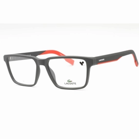 Lacoste Men's Eyeglasses - Dark Grey Plastic Rectangular Full Rim Frame | L2924 024