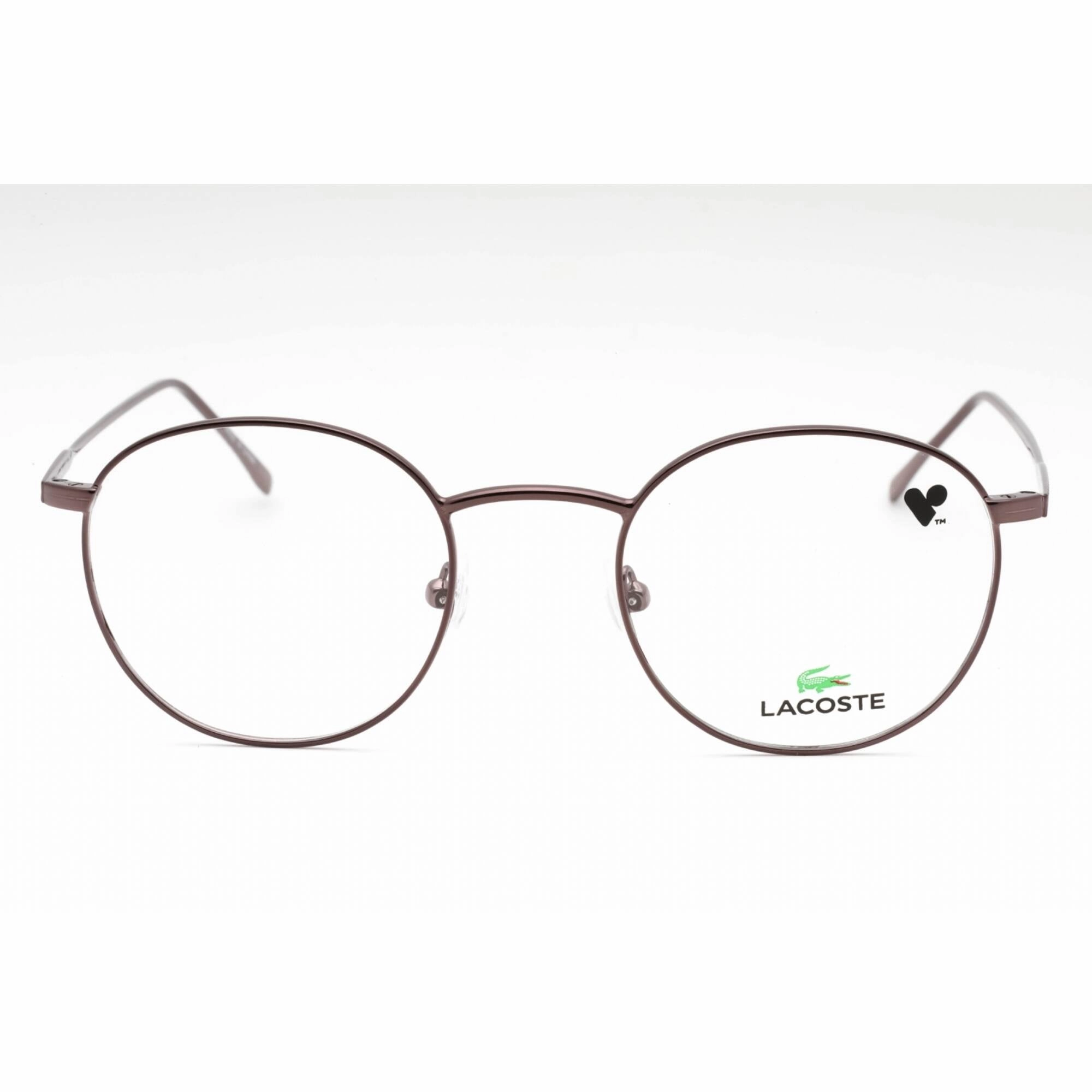 Lacoste Men's Eyeglasses - Dark Gunmetal Metal Round Full Rim Frame | L2246PC 033