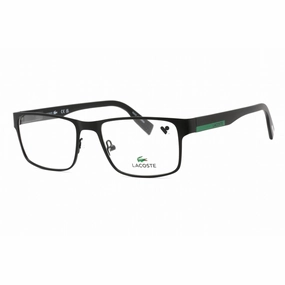 Lacoste Men's Eyeglasses - Matte Black Rectangular Shape Frame Clear Lens | L2283 002