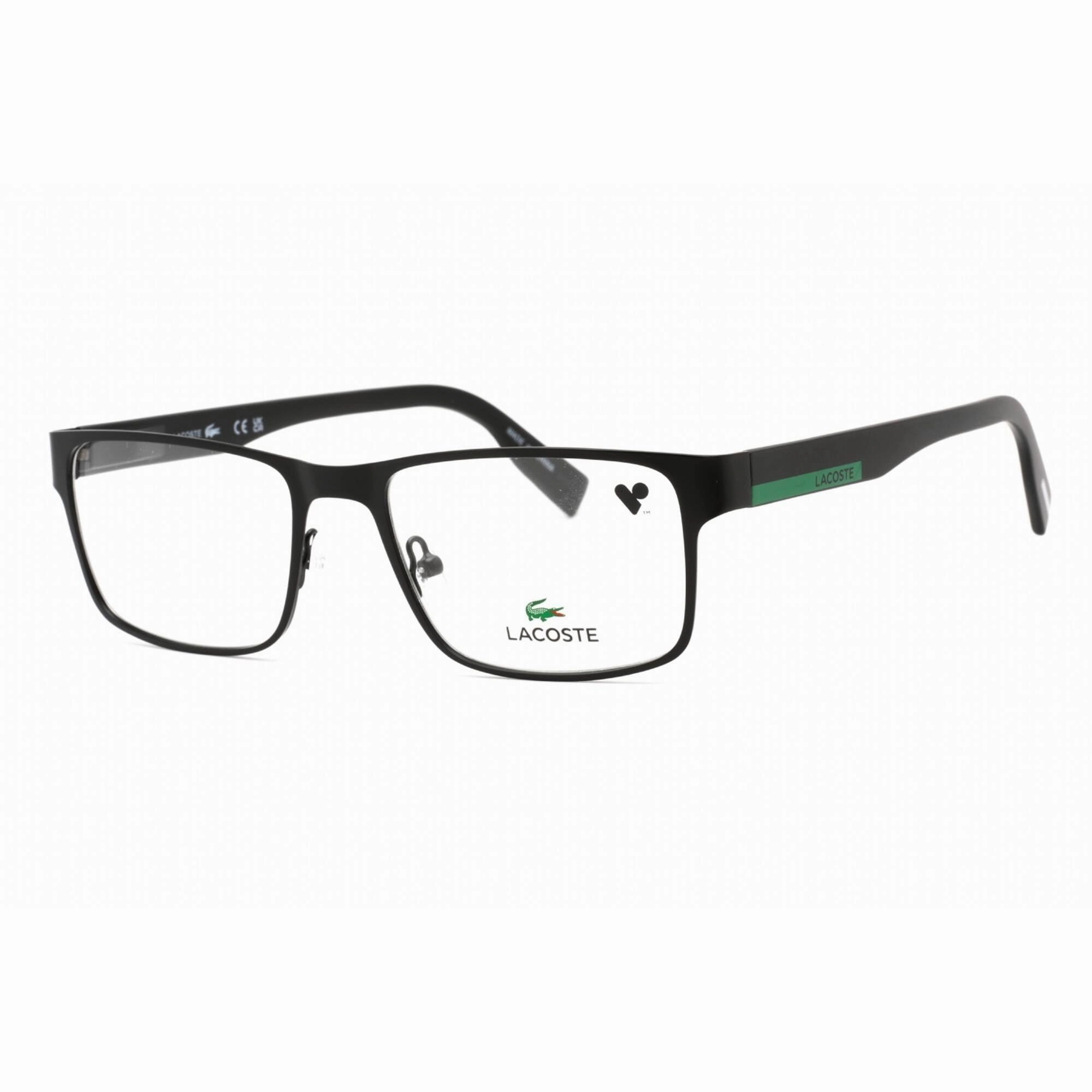 Lacoste Men's Eyeglasses - Matte Black Rectangular Shape Frame Clear Lens | L2283 002