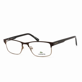 Lacoste Men's Eyeglasses - Matte Brown Rectangular Shape Frame Clear Lens | L2217 210