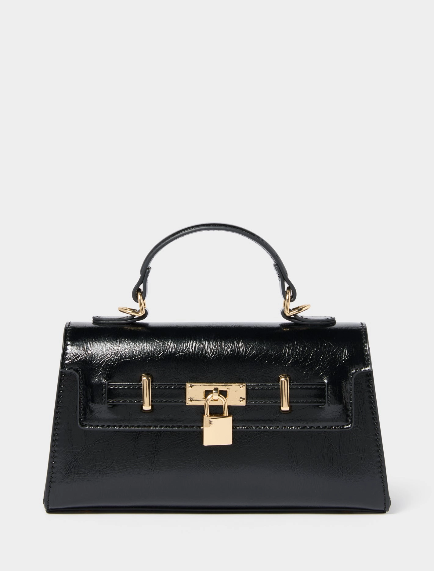 Liana Lock Detail Top Handle Bag