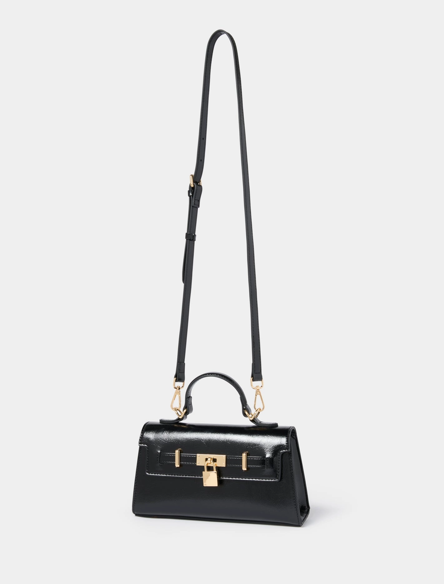 Liana Lock Detail Top Handle Bag