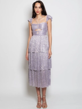 Lilac Halter Neck Dress
