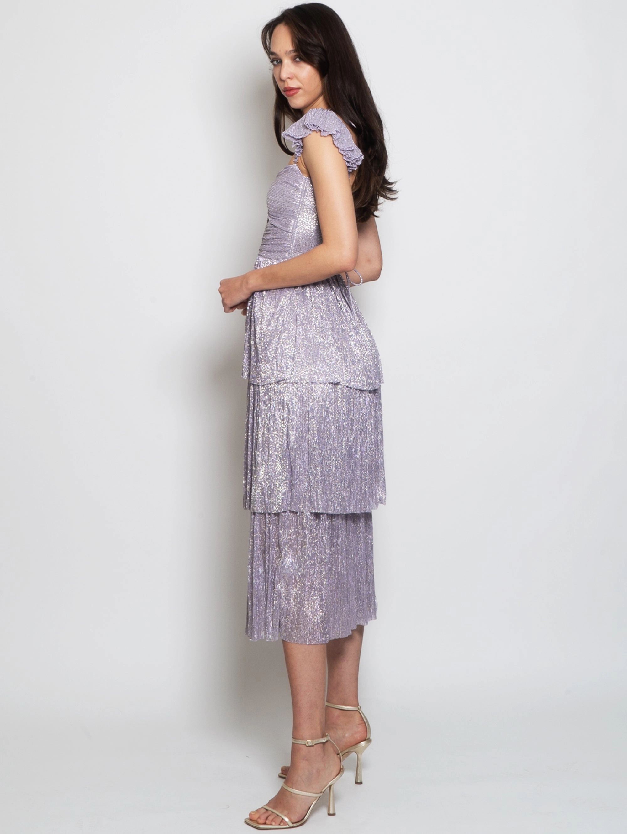 Lilac Halter Neck Dress