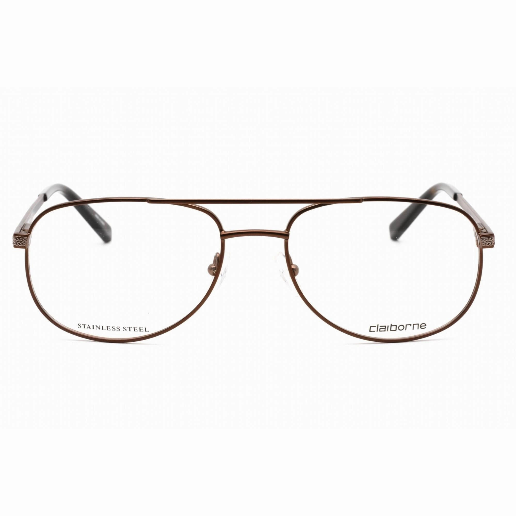 Liz Claiborne Men's Eyeglasses - Full Rim Matte Brown Metal Aviator | CB 250 04IN 00