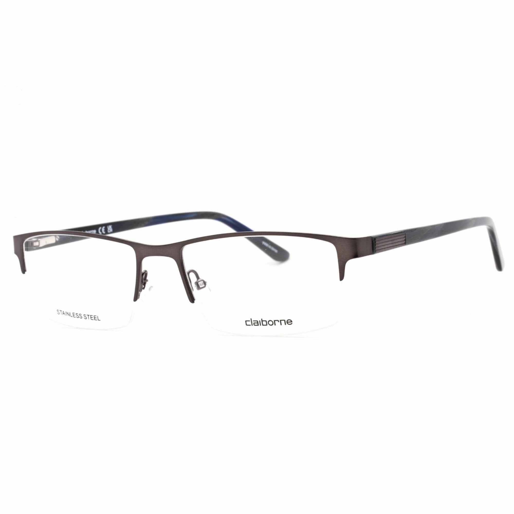Liz Claiborne Men's Eyeglasses - Matte Grey Metal Rectangular Shape Frame | CB 254 FRE