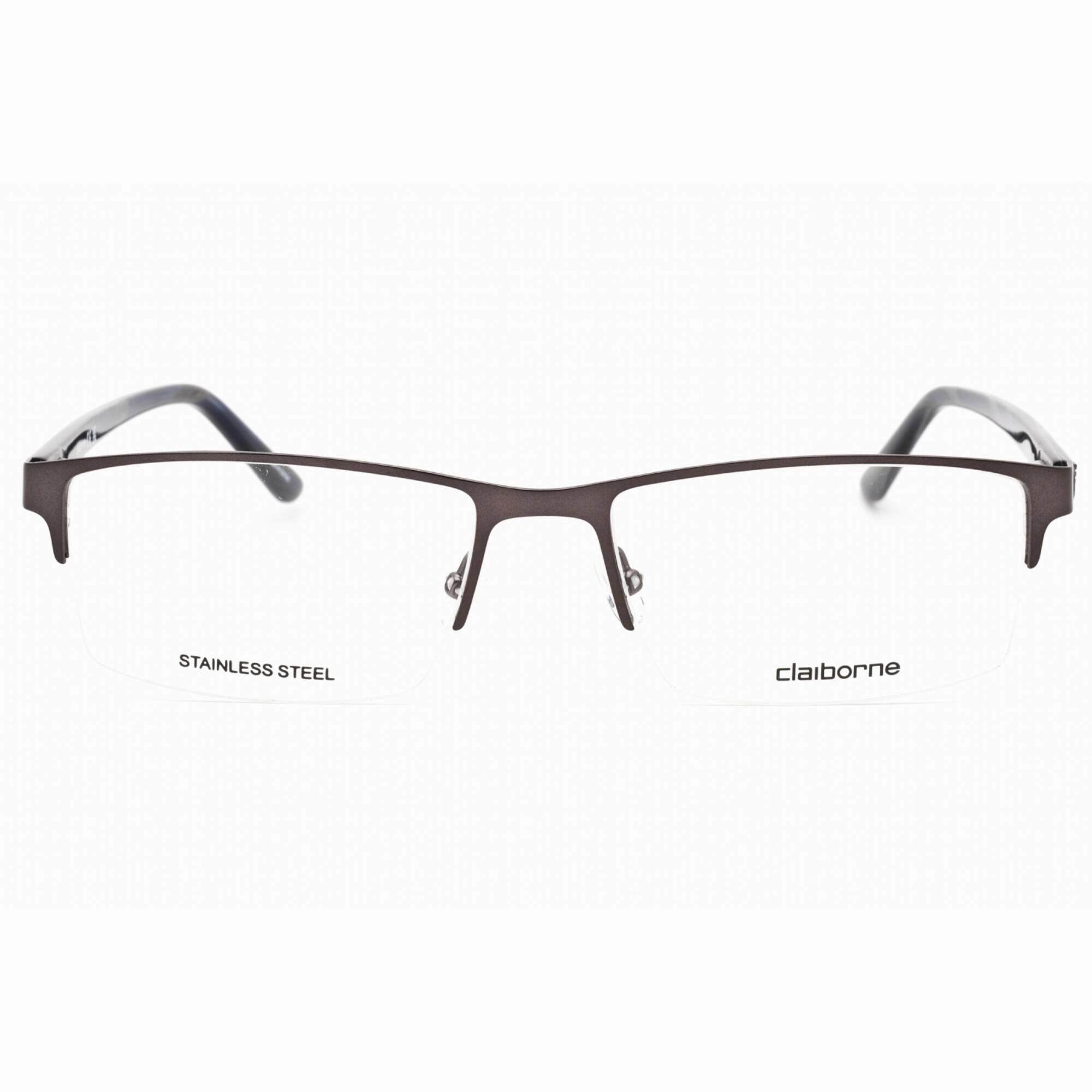 Liz Claiborne Men's Eyeglasses - Matte Grey Metal Rectangular Shape Frame | CB 254 FRE